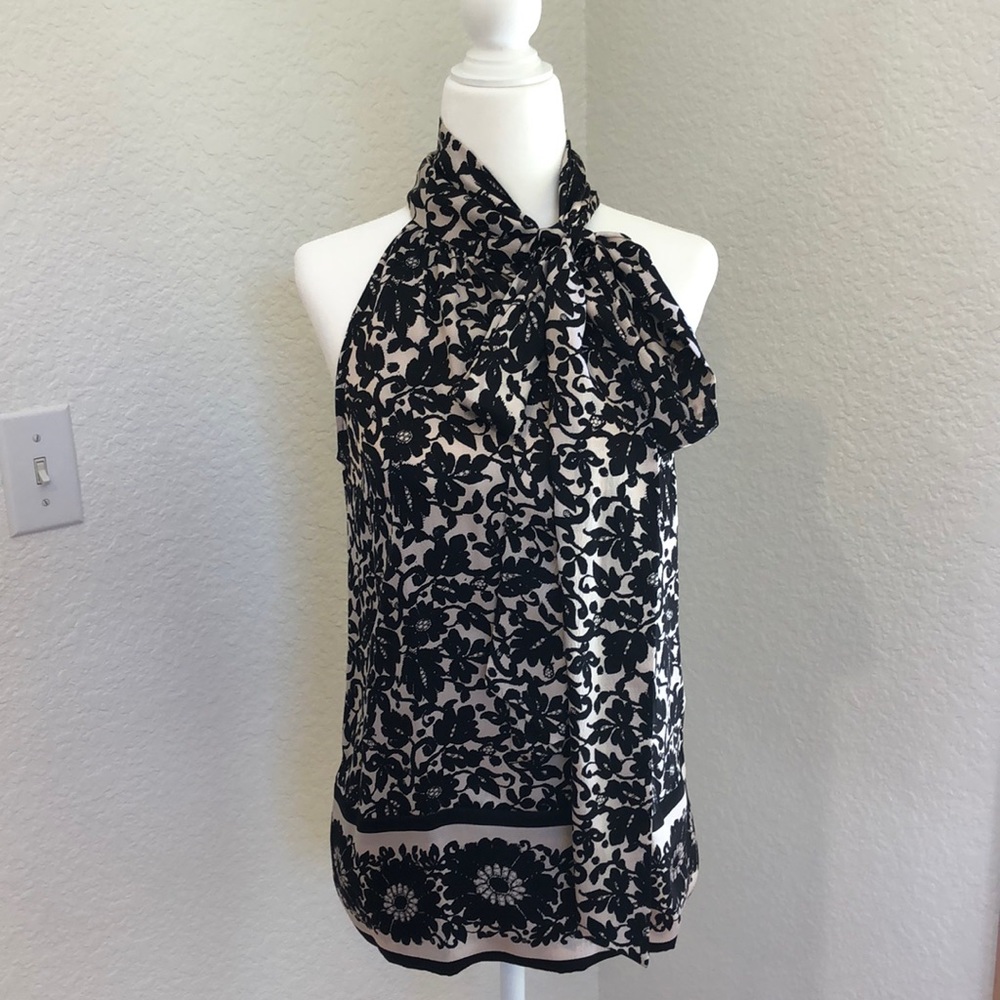 Diane von Furstenberg silk tie-neck blouse